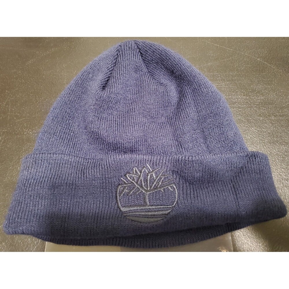 Timberland Men's Winter Knit Beanie Hat Navy Blue One Size T101356C - NWOT